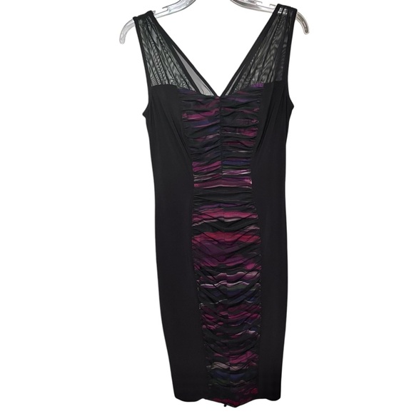 Vintage Cache Womens Black‎ Sleeveless Dress Size 4 Sheath Cocktail Whimsigoth - Picture 1 of 9